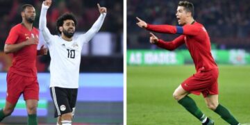 Watch: Liverpool star Mohamed Salah scores for Egypt… before Cristiano Ronaldo spoils the party