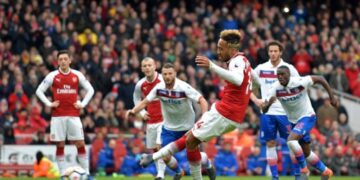 Arsenal 3-0 Stoke City: Gunners' late flurry too much for Paul Lambert's resilient Potters