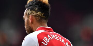 Arsenal striker Pierre-Emerick Aubameyang reveals new hairstyle against Stoke City was a tribute to his late grandmother