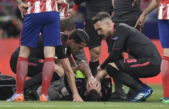 Arsenal injury news: France defender Laurent Koscielny a doubt for World Cup after suffering suspected ruptured Achilles