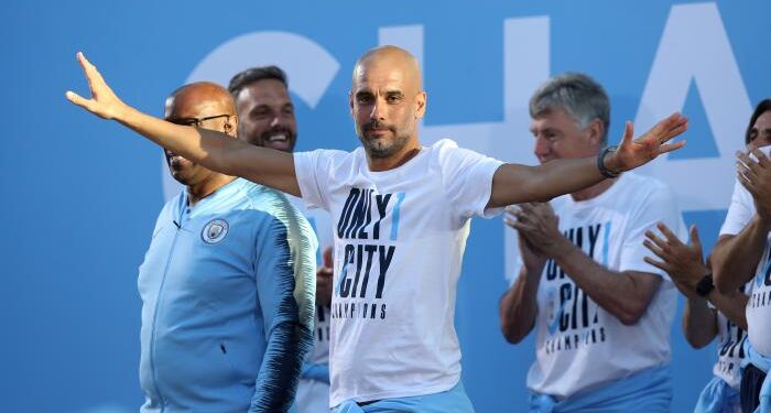 Pep Guardiola declares he intends for Manchester City to be even stronger next season as fans line streets for title parade